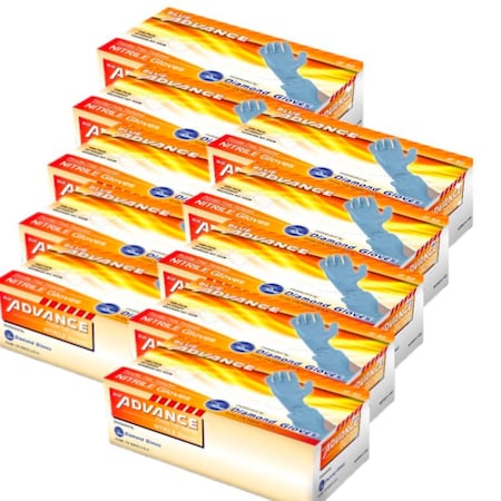 Diamond Glove Disposable Gloves, 5 mil Palm, Nitrile, Powder-Free, XL, 1000 PK, Blue N52XL